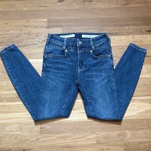 Anthro Pilcro and the Letterpress Dark Blue Skinny High-Rise Jeans Women’s 26